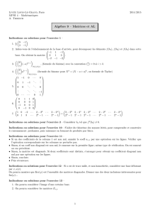 Algèbre 9 – Matrices et AL