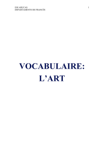 vocabulaire: l`art - LES ILES EN FLE NIVEAU B1.1