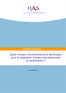 Quels niveaux d`environnements techniques pour la