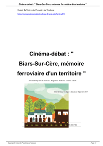 Cinéma-débat : " Biars-Sur-Cère, mémoire ferroviaire d`un territoire "