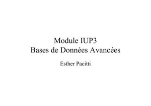 Module IUP3 Bases de Données Avancées