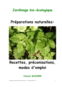 Préparations naturelles