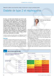Diabète de type 2 et néphropathie
