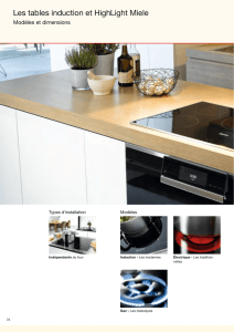 Les tables induction et HighLight Miele