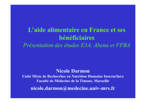 L`aide alimentaire en France et ses bénéficiaires