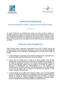 Charte Téléradiologie G4-CNOM - Société Française de Radiologie