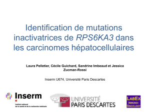 Identification de mutations inactivatrices de RPS6KA3 dans