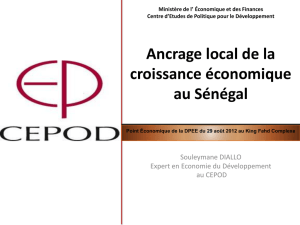 Ancrage local de la croissance économique au Sénégal