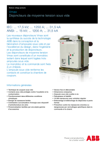 Vmax Disjoncteurs de moyenne tension sous vide IEC