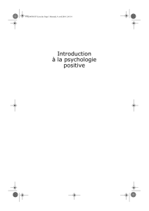 Introduction à la psychologie positive