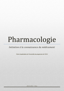 Initiation à la connaissance du médicament