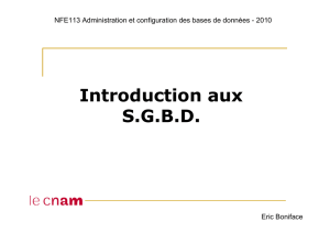 Introduction aux SGBD