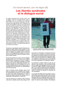 Les libertés syndicales et le dialogue social