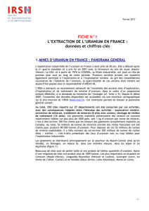 L`extraction de l`uranium en France