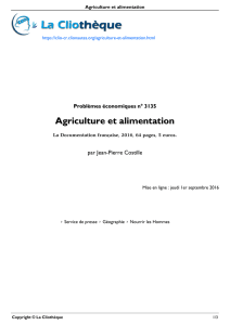 Agriculture et alimentation - La Cliothèque