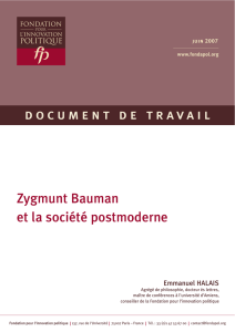 Zygmunt Bauman et la société postmoderne