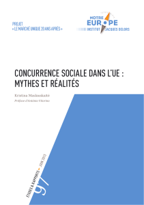 concurrence sociale dans l`ue : mythes et réalités