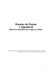 Dossier de Presse L`hépatite B