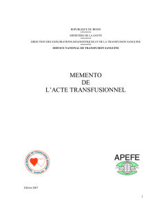 memento de l`acte transfusionnel