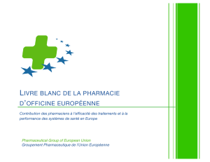 livre blanc de la pharmacie d`officine européenne