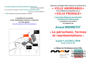 "Le périurbain, formes et représentations", le 11 avril 2013