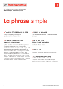 La phrase simple