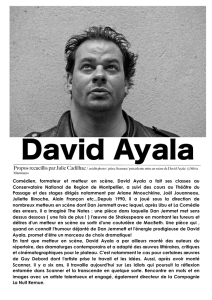 Comédien, formateur et metteur en scène, David Ayala a fait ses