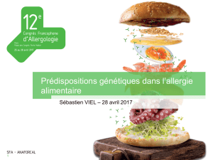 Prédispositions génétiques dans l`allergie alimentaire