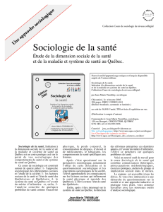 Sociologie de la santé - Jean-Marie Tremblay