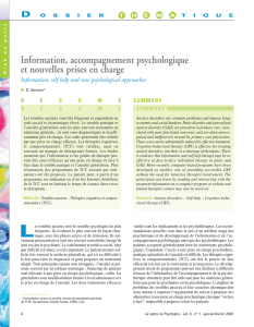 Information, self help and new psychological approache