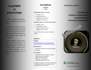 ExpOSER la psychologie - Université de Sherbrooke