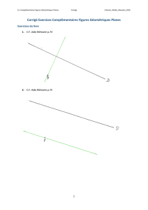 Corrigé Exercices Complémentaires Figures Géométriques Planes