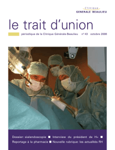 Trait d`Union no 43 - Clinique Générale Beaulieu