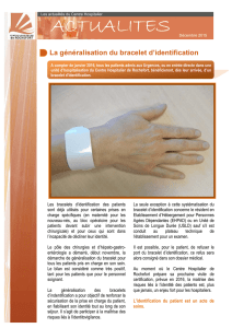 Bracelets d`identification - Centres Hospitaliers de Rochefort et