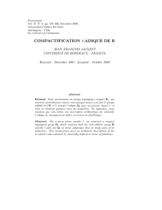 compactification -adique de r - Revistas académicas, Universidad