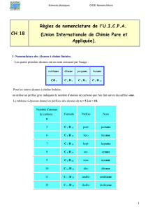 Chimie, chapitre 10 - La nomenclature en chimie organique