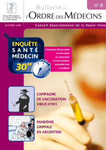Bulletin n°08 - Ordre des Médecins de la Haute de Vienne