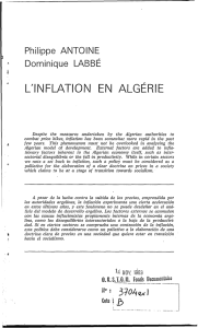 L`inflation en Algérie - Horizon documentation-IRD