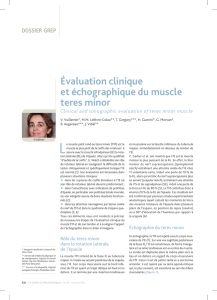Évaluation clinique et échographique du muscle teres minor