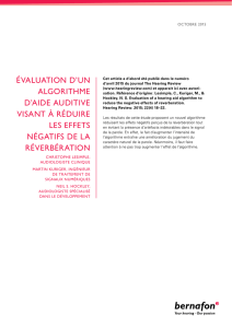 évaluation d`un algorithme d`aide auditive visant à