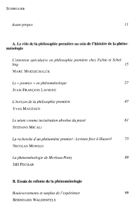 La phenomenologie comme philosophie premiere / K. Novotny, A