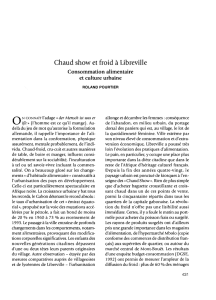 Chaud show et froid à Libreville : consommation alimentaire et