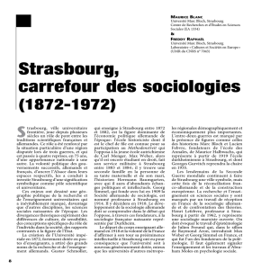 Strasbourg, carrefour des sociologies