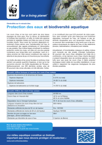 Protection des eaux et biodiversité aquatique