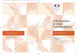 Stérilisation à visée contraceptive