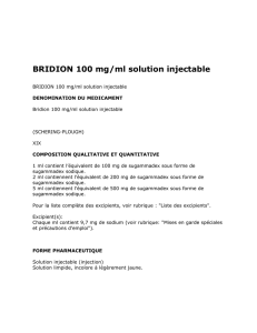 BRIDION 100 mg/ml solution injectable