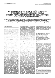 recommandations de la société francaise d`imagerie