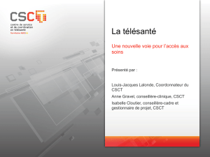 Presentation du CSCT a la Communaute de pratique sur les acces