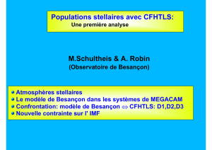 Populations stellaires avec CFHTLS