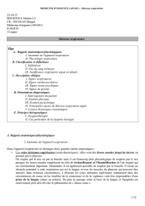 Pr ROCH 12 pages Détresse respiratoire A. Rappels